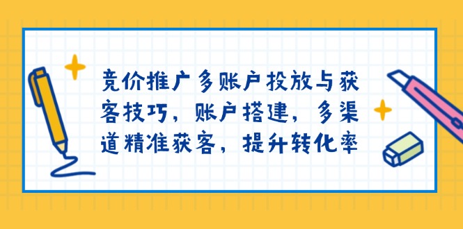 竞价推广多账户投放与获客技巧,账户搭建,多渠道精准获客,提升转化率