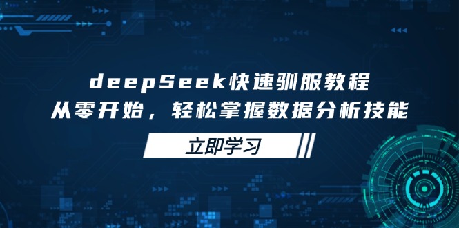 deepSeek快速驯服教程,从零开始,轻松掌握数据分析技能