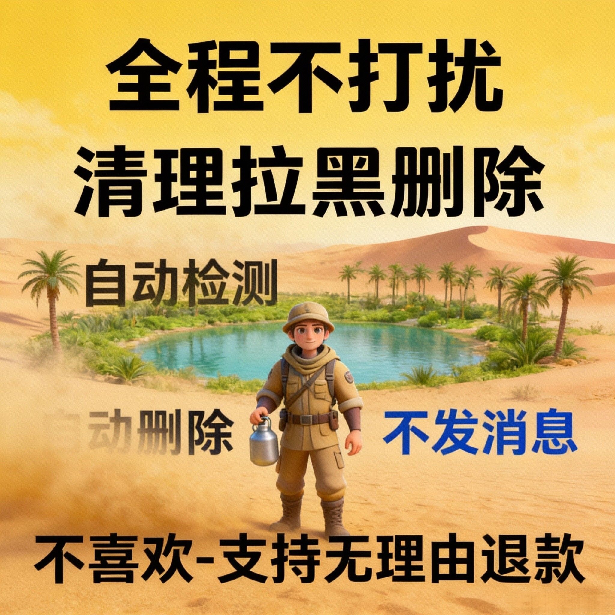 查被删好友一键清理 好友查单删 测单删 查拉黑 免打扰测僵尸粉 查屏蔽检测一键清理好友查单删免