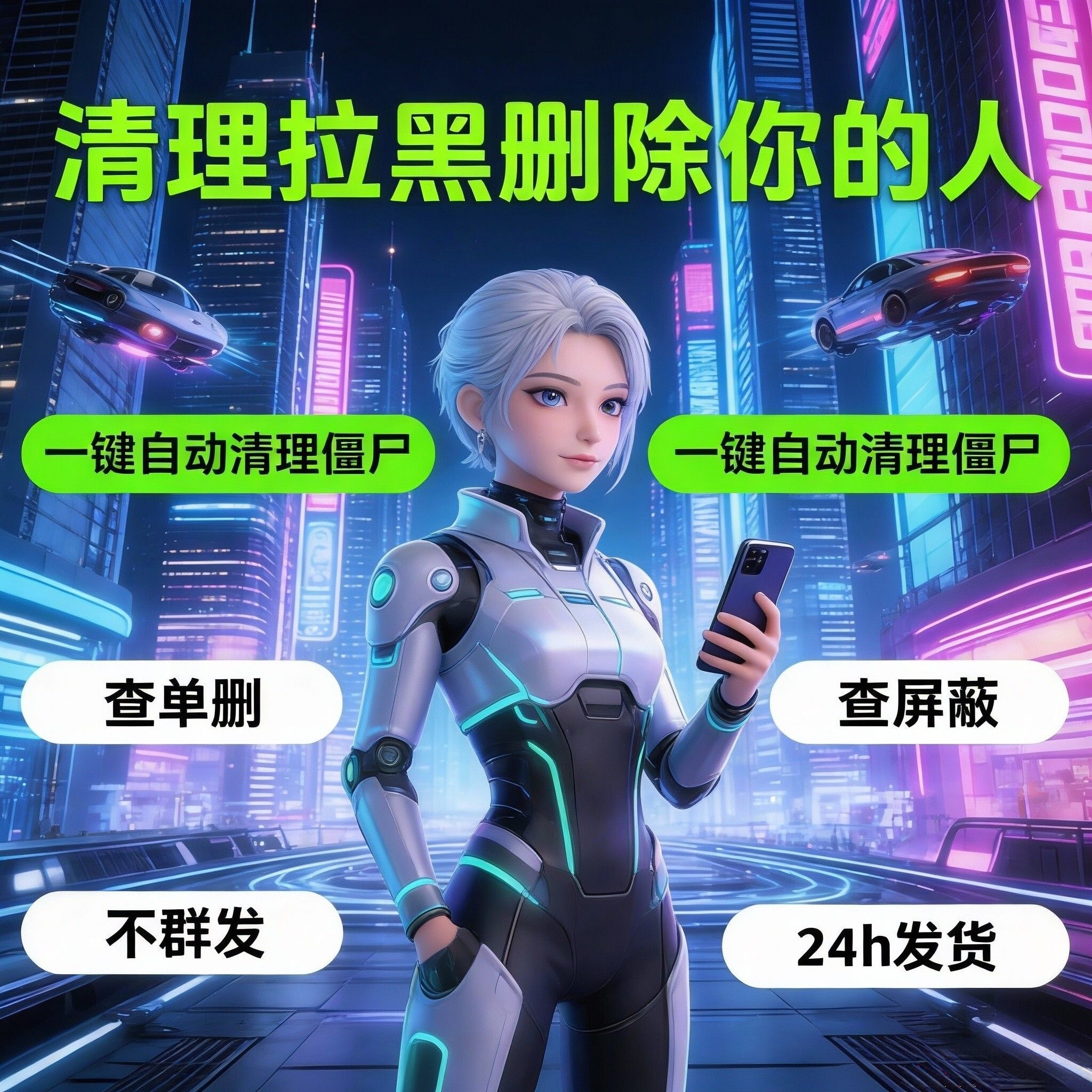 查被删好友一键清理 好友查单删 测单删 查拉黑 免打扰测僵尸粉 查屏蔽检测一键清理好友查单删免