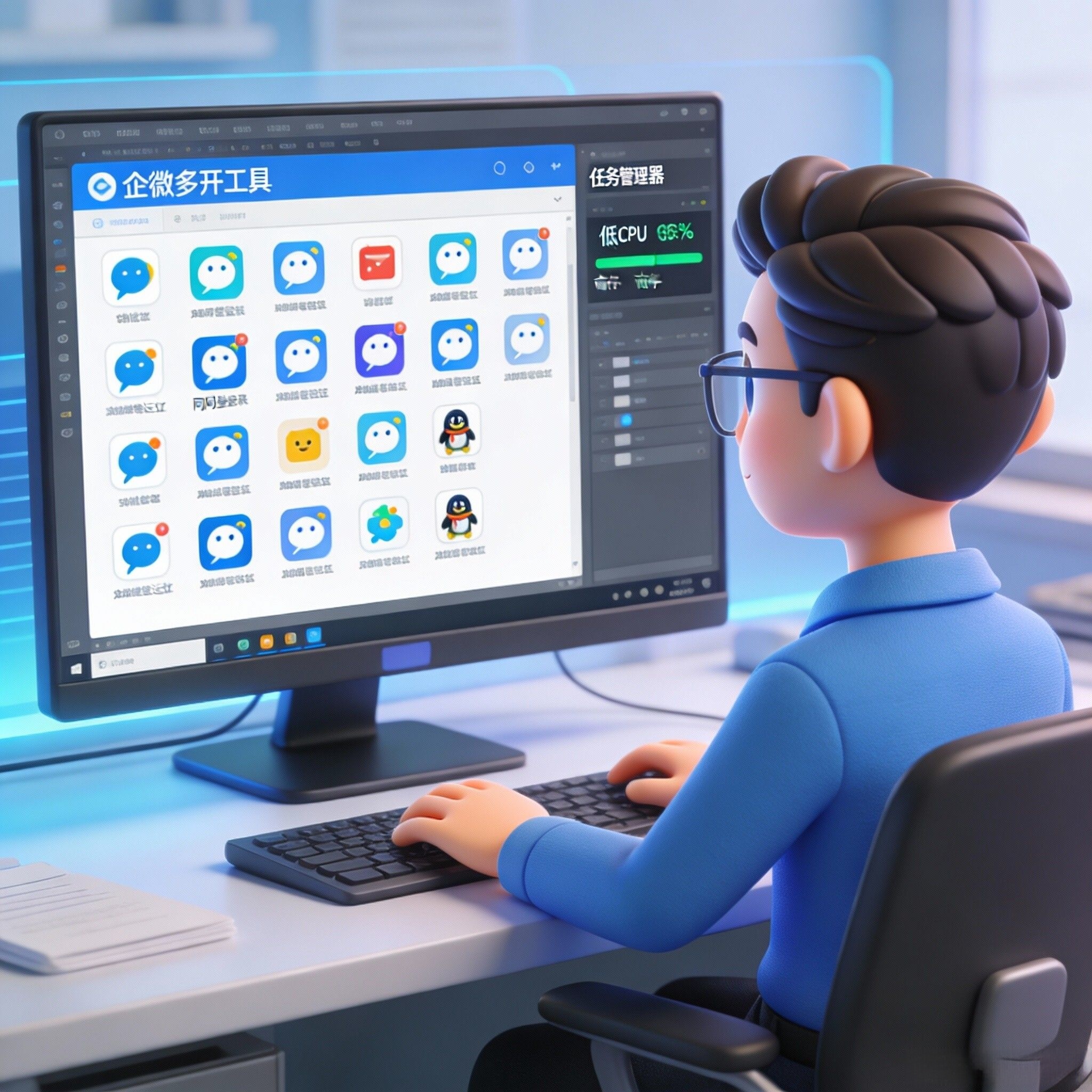 企微多开工具分享，电脑流畅运行 企微多开工具⚠️不支持苹果电脑，仅window电脑可用 企微多开