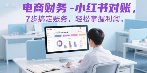 电商财务-小红书对账,7步搞定账务,轻松掌握利润