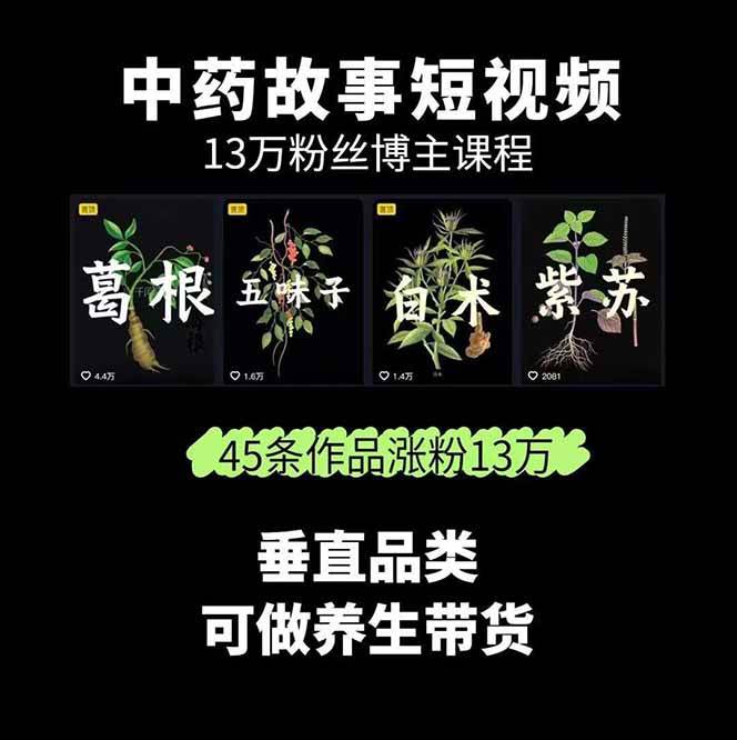 中药文化赛道：溯源故事开发，AI工具实战，平台运营，全方位解锁中医流量变现新路径