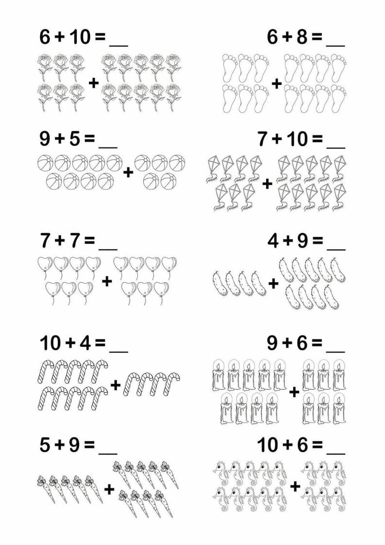 幼小衔接数学看图列式