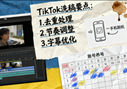 TikTok洗稿剪辑全流程课