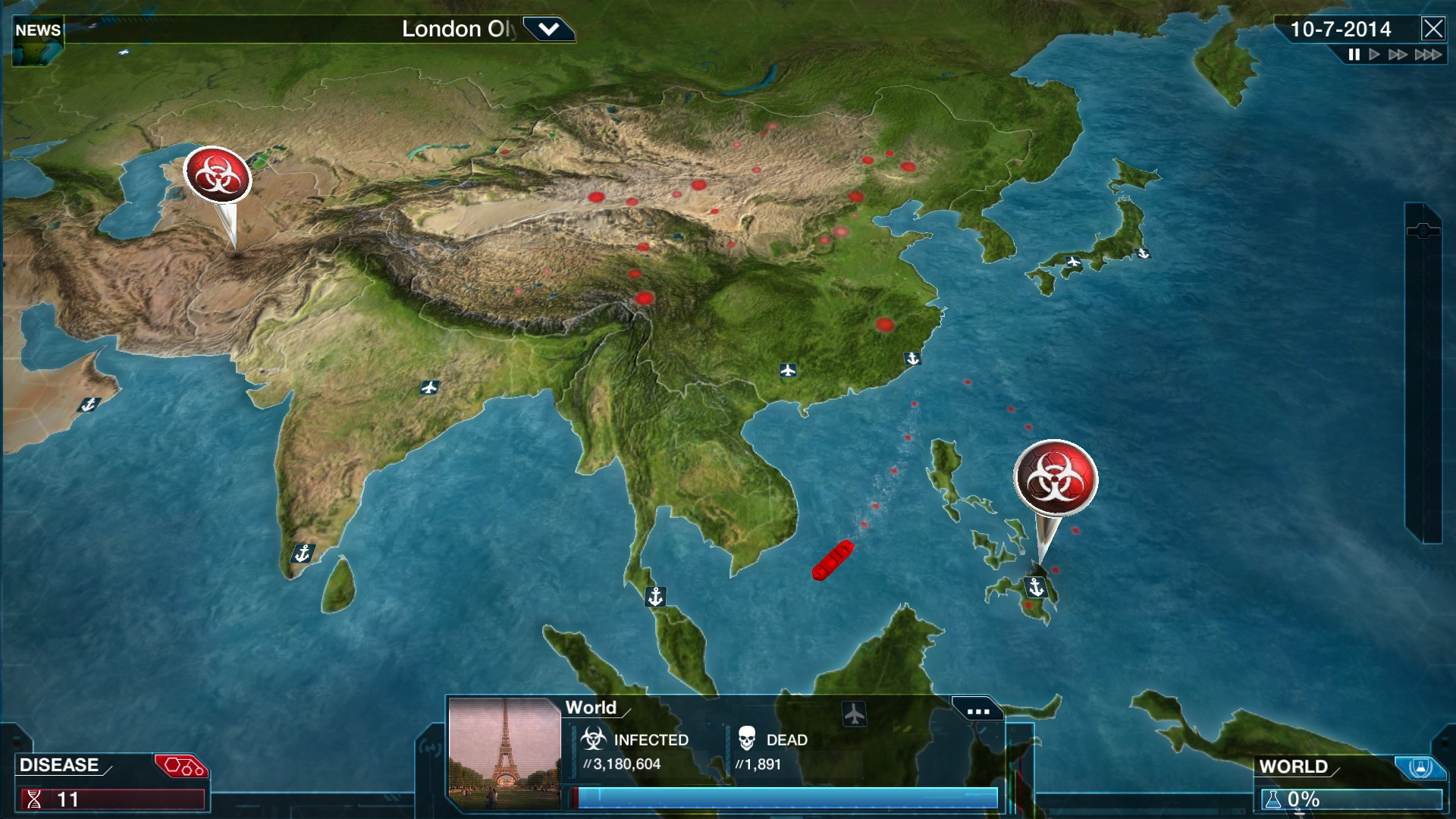 PC游戏《瘟疫公司：物竞天择/瘟疫公司：进化/Plague Inc: Evolved》中文+Build.21244809下载