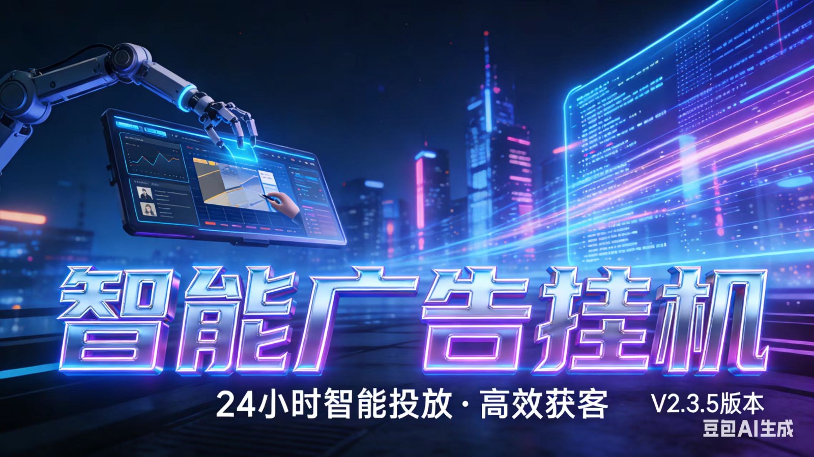 AI 广告云挂机 · 全域流量变现平台