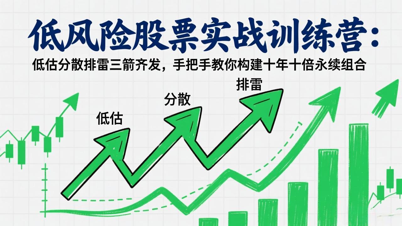 低风险股票实战训练营:低估分散排雷三箭齐发,手把手教你构建十年十倍永续组合