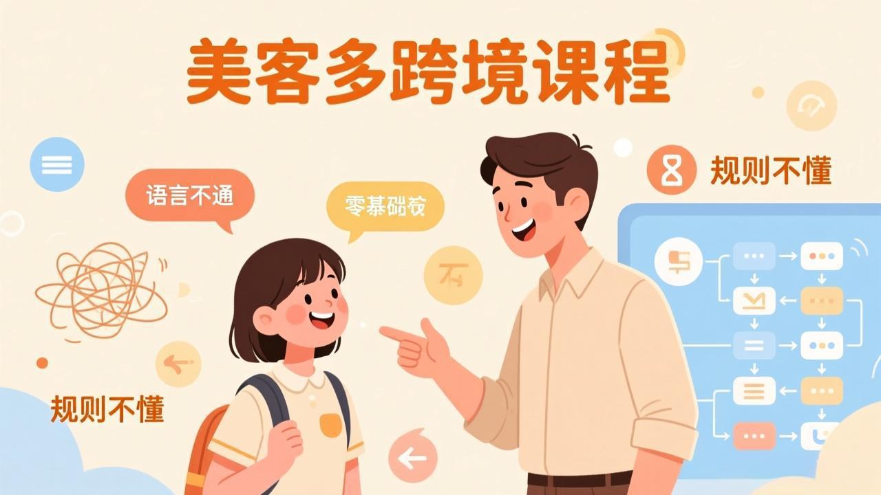 怕语言不通、怕不懂规则？零基础小白也能做的美客多跨境课，手把手带你美客多开店稳赚