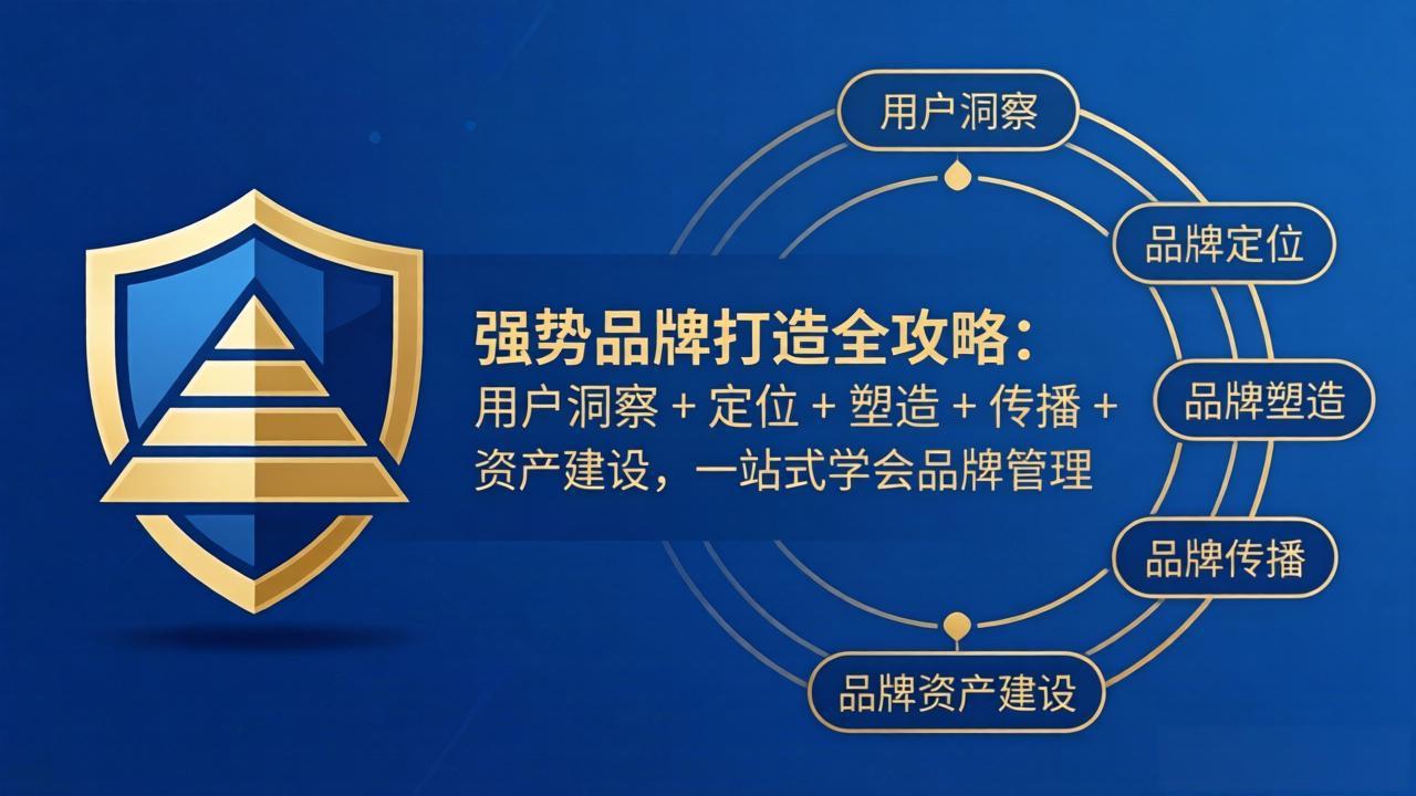 强势品牌打造全攻略：用户洞察 + 定位 + 塑造 + 传播 + 资产建设，一站式学会品牌管理