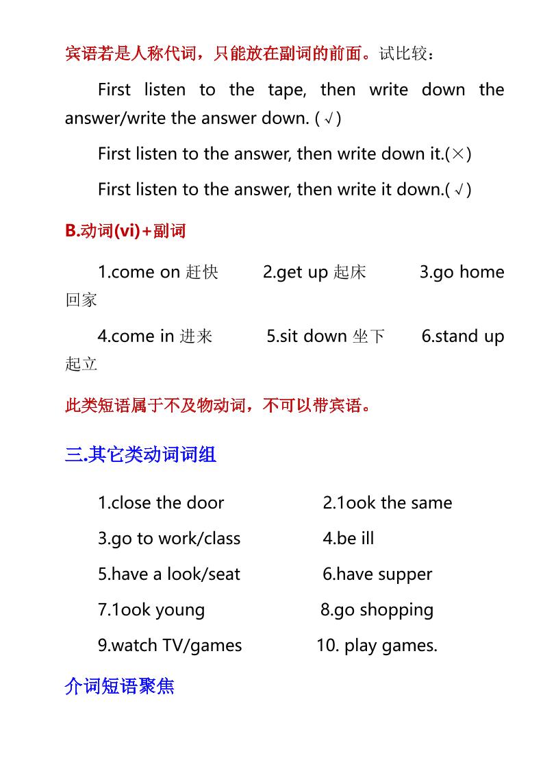 六年级下英语小学动词、词组归纳