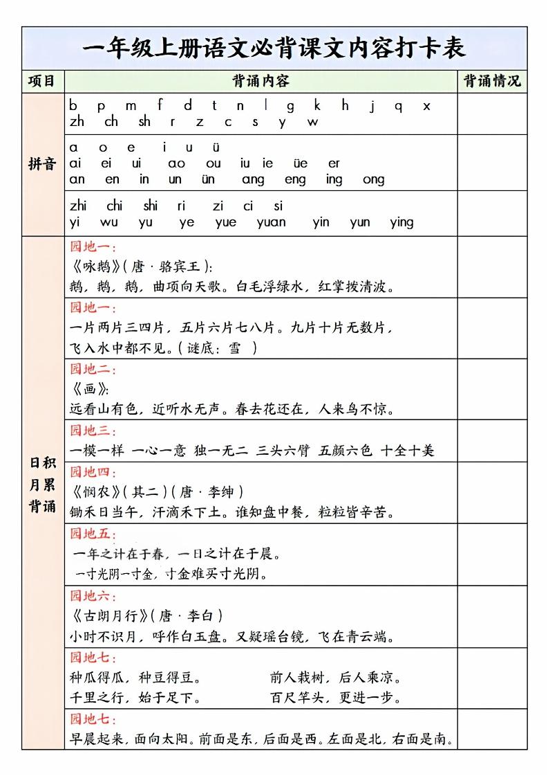 幼升小暑假规划表
