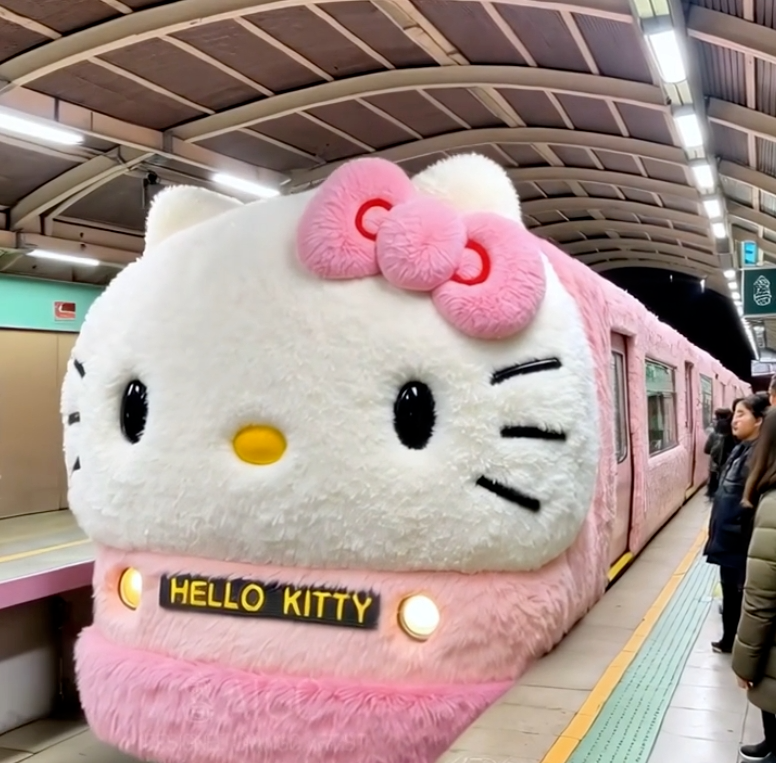 抖音上热门的Kitty 猫主题地铁教程大揭秘
