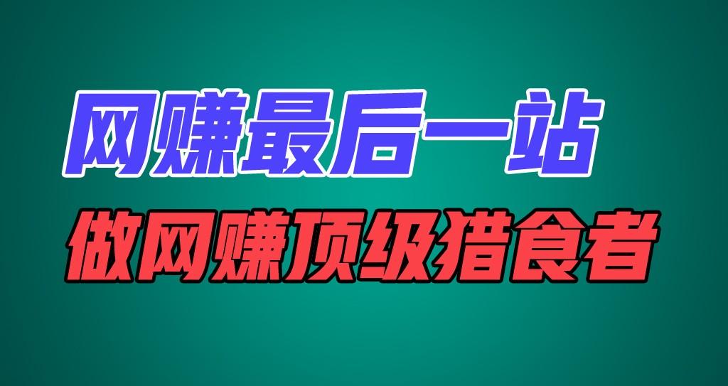网赚最后一站,卖项目,做网赚顶级猎食者