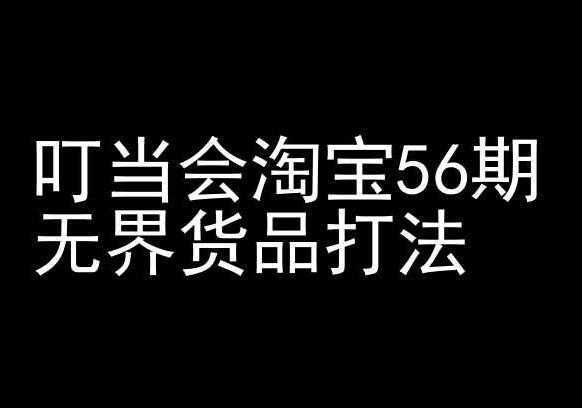 叮当会淘宝56期:无界货品打法-淘宝开店教程