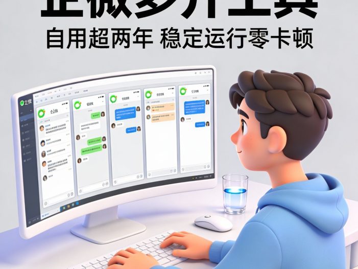企微多开工具软件自用超两年 企微多开工具 企微多开，一台电脑开上7到8个完全没问题
