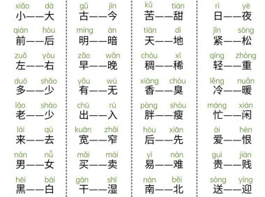 幼小衔接必备反义词大全从字到成语，轻松攻克词汇难关（11页）