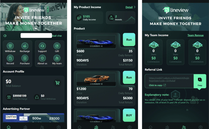 lineview海外汽车投资理财源码/前端html+后端PHP