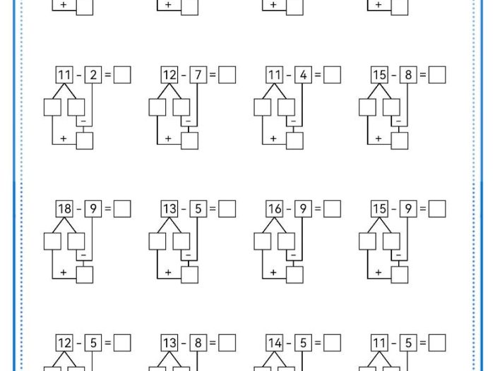 幼小衔接数学借十法练习
