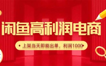 闲鱼卖爆款货源,每天利润1000,上架即出单