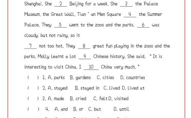 【2025秋新版】九年级英语上册:完形填空期末复习过关练习(5篇)