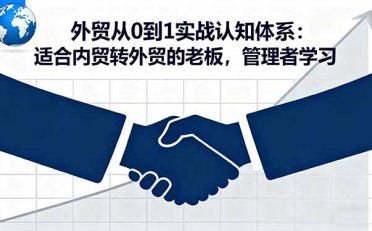 外贸从0到1实战认知体系:适合内贸转外贸的老板,管理者学习