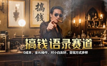 搞钱语录赛道,0成本,全AI操作,对小白友好,变现方式多样