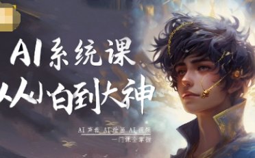 AI系统课程,从小白到大神系统学AI,AI声音-AI绘画-AI视频一门课全掌握