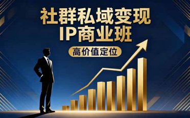社群私域变现IP商业班,高价值定位,精准引流,私聊成交,实践年盈利破百万