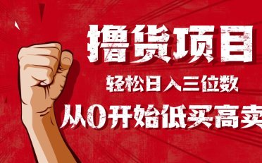 手把手教你撸货,从0开始低买高卖,小白轻松实现日入三位数!!!