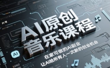 AI原创音乐课程,在家可做的Ai副业,让Ai给所有人一次新的创业机会