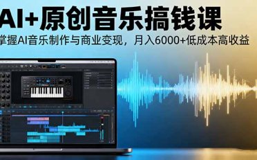 AI+原创音乐搞钱课:掌握AI音乐制作与商业变现,月入6000+低成本高收益