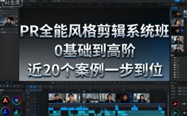 PR全能风格剪辑系统班,0基础到高阶,近20个案例一步到位