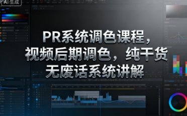PR系统调色课程,视频后期调色,纯干货无废话系统讲解