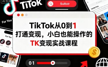 TikTok从0到1打通变现,小白也能操作的TK变现实战课程
