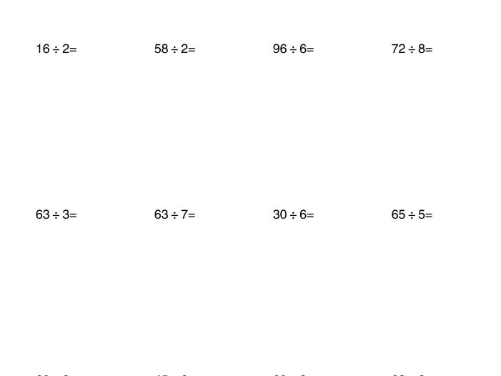 三上数学【两位数除一位数】竖式计算