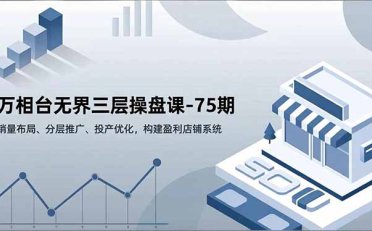 万相台无界三层操盘课-75期，销量布局、分层推广、投产优化，构建盈利店铺系统