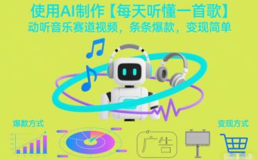 使用AI制作【每天听懂一首歌】动听音乐赛道视频,条条爆款,变现简单