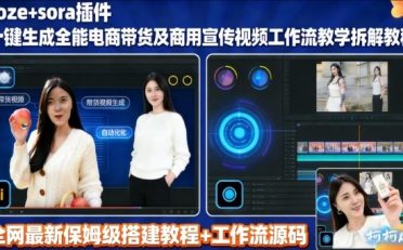 sora插件生成全能商用带货及宣传视频coze工作流拆解教程
