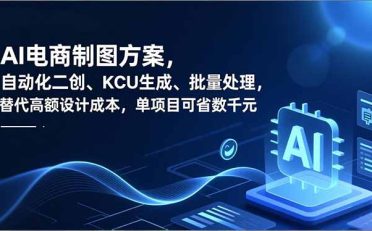 AI电商制图方案,自动化二创、SKU生成、批量处理,替代高额设计成本,单项目可省数千元