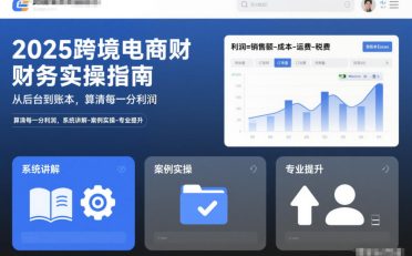 2025跨境电商财务实操指南，从后台到账本，算清每一分利润，系统讲解-案例实操-专业提升