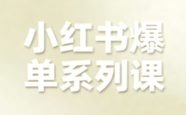 小红书爆单系列课，聚焦小红书电商全链路增长(更新)