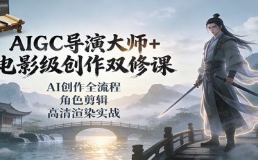 AIGC导演大师+电影级创作双修课：AI创作全流程、角色剪辑、高清渲染实战