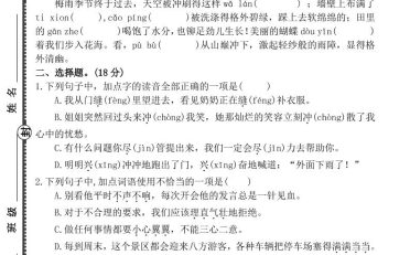 六上语文第五单元素养提优卷（含答案）