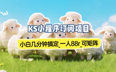 小程序订阅项目_小白几分钟搞定，一人88米，可矩阵(已测到账)