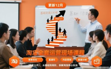 淘宝全套运营现场课程(更新12月)，从基础到高阶，拆解淘宝核心玩法