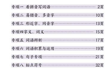 25秋四上语文期末复习十大专项练习（含答案45页）