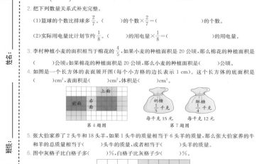 六年级上数学期末模拟测试卷8《苏教版》