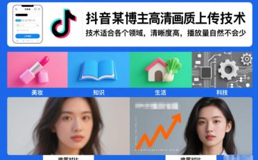 抖音某博主视频高清画质上传技术，技术适合各个领域，清晰度高，播放量自然不会少