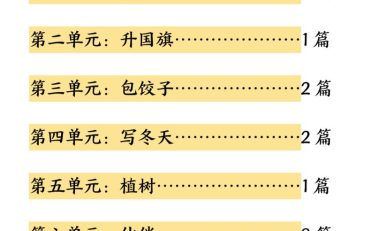 25秋一上语文1-8单元看图写作范文（16页）